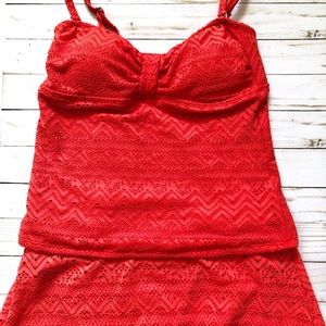 💵5 FOR $25💵 NWOT Catalina Red Lace Tankini